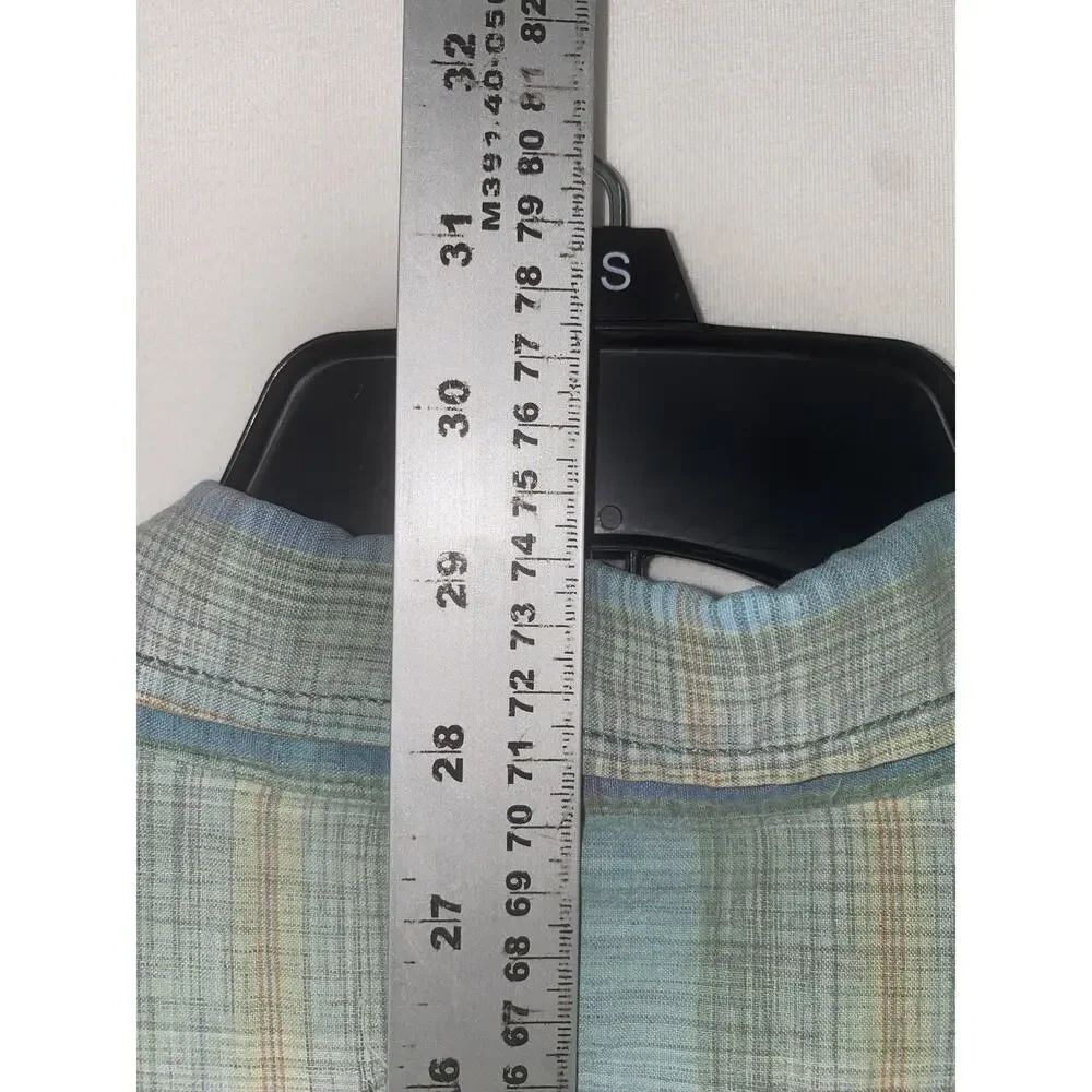 ClearWater Outfitters Shirt Mens XL Blue Plaid Short Sleeve Button Up Casual